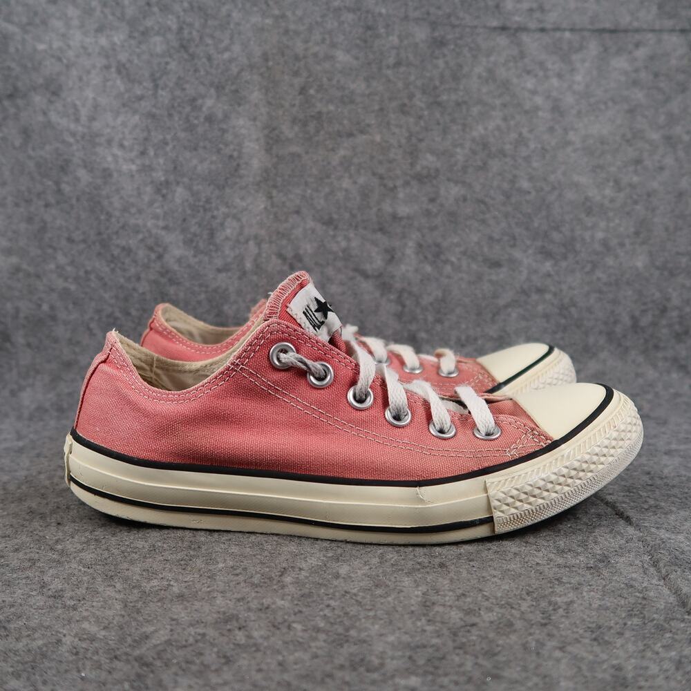 Converse Shoes Womens 8 Sneakers All Star Low Lace Up Casual Trainer Active Pink